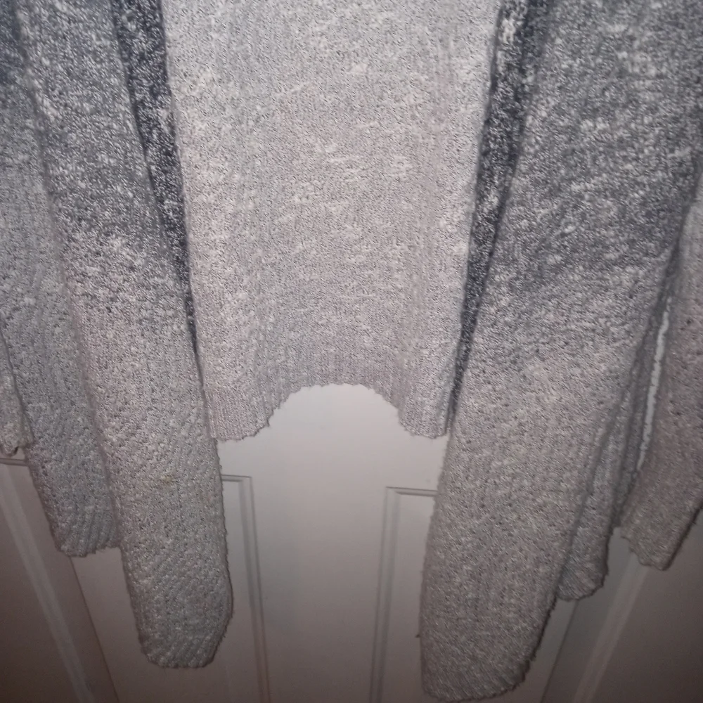 Simply Vera Vera Wang Long Cardigan XL Black/White/Grey - Picture 5 of 10